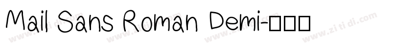 Mail Sans Roman Demi字体转换